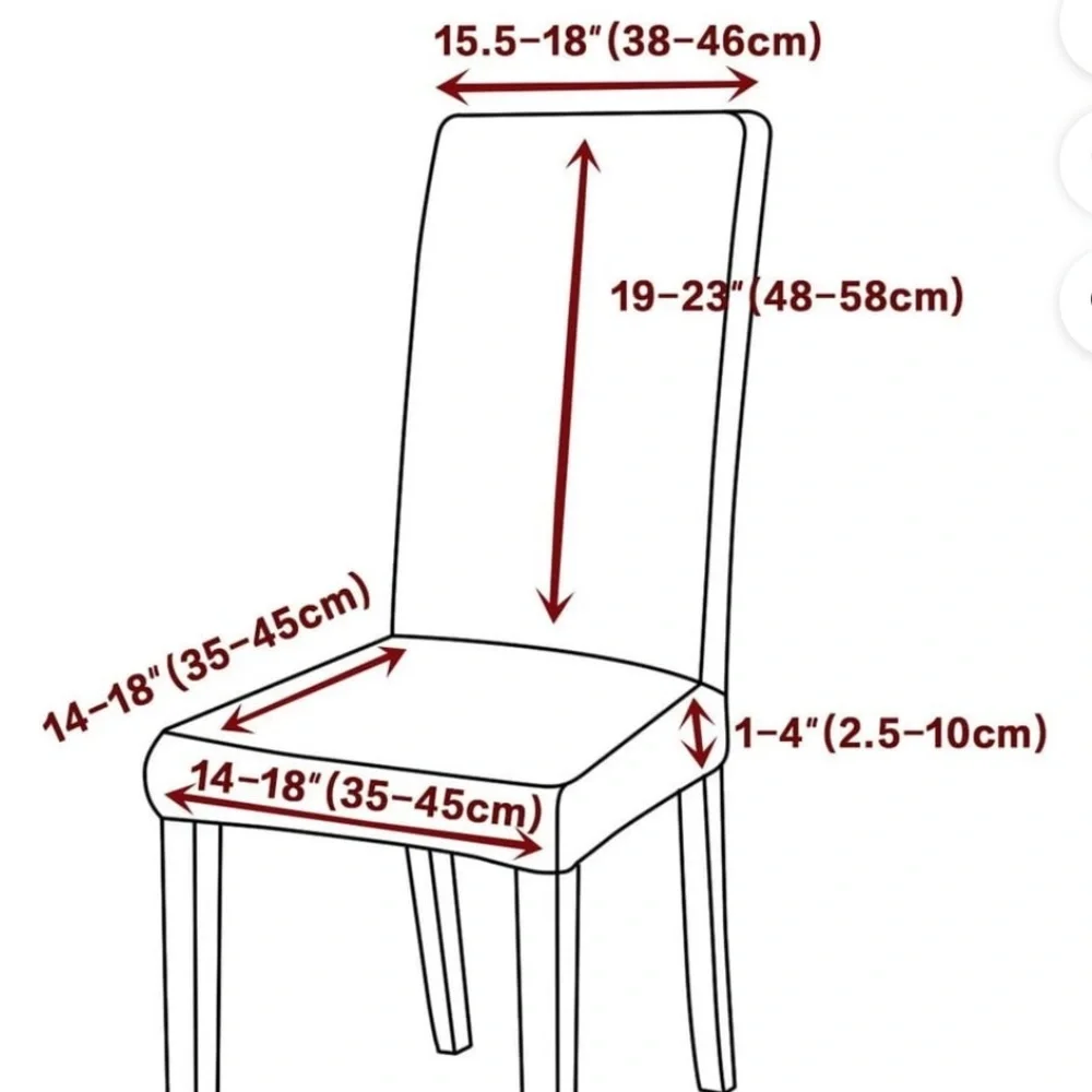 Set of 3 Navy Stretch Dining Chair Covers - Smiry